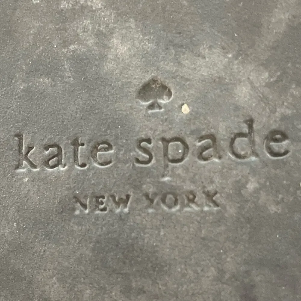 Kate Spade Black Carmen Leather Driving Loafers with Silver Spade Hardware 7B